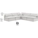 Meridian Indulge Cream Velvet Modular Sectional IMAGE 8