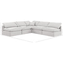 Meridian Indulge Cream Velvet Modular Sectional IMAGE 9
