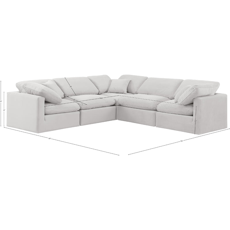 Meridian Indulge Cream Velvet Modular Sectional IMAGE 10