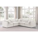 Meridian Indulge Cream Velvet Modular Sectional IMAGE 2
