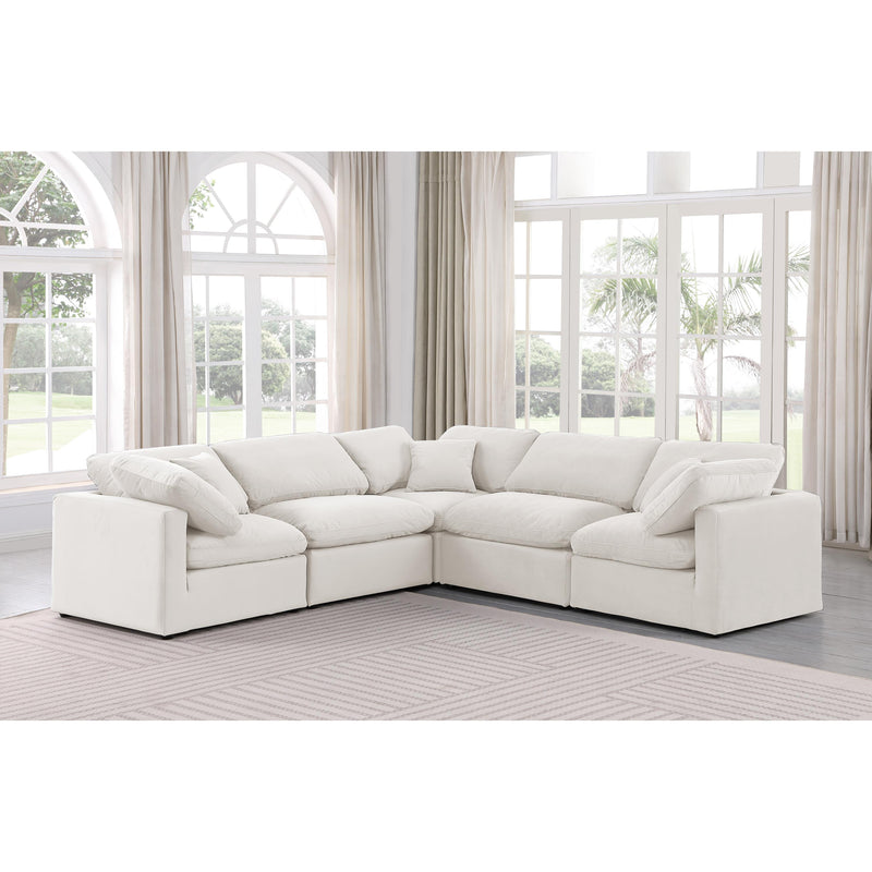 Meridian Indulge Cream Velvet Modular Sectional IMAGE 2