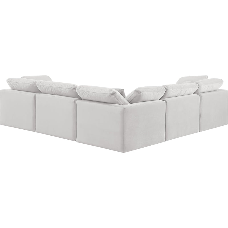Meridian Indulge Cream Velvet Modular Sectional IMAGE 3