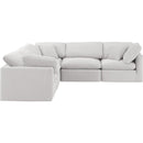 Meridian Indulge Cream Velvet Modular Sectional IMAGE 4
