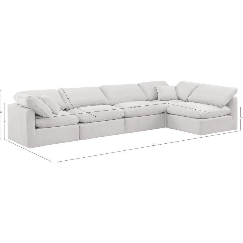 Meridian Indulge Cream Velvet Modular Sectional IMAGE 10