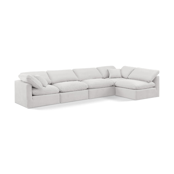 Meridian Indulge Cream Velvet Modular Sectional IMAGE 1