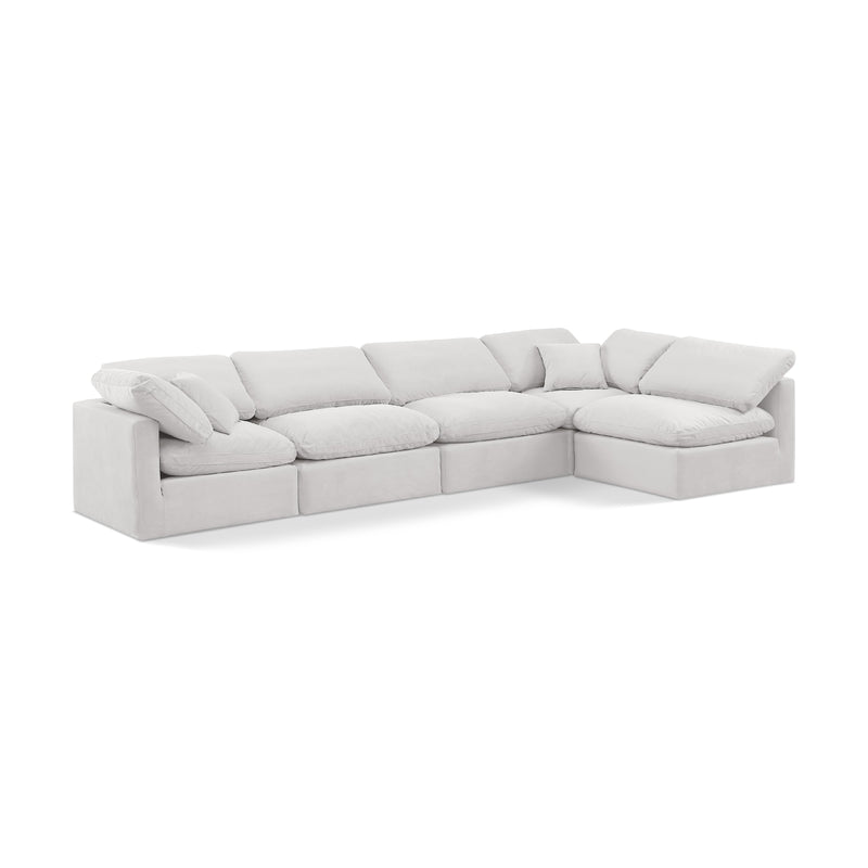 Meridian Indulge Cream Velvet Modular Sectional IMAGE 1