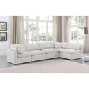 Meridian Indulge Cream Velvet Modular Sectional IMAGE 2