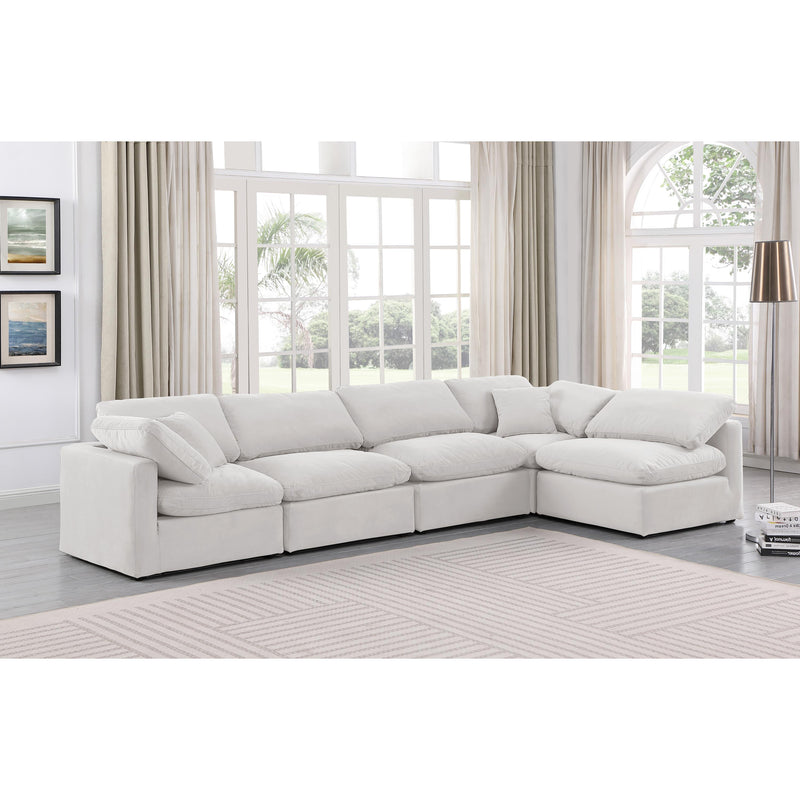 Meridian Indulge Cream Velvet Modular Sectional IMAGE 2