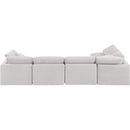 Meridian Indulge Cream Velvet Modular Sectional IMAGE 3