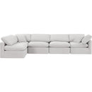 Meridian Indulge Cream Velvet Modular Sectional IMAGE 4