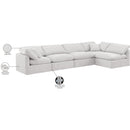 Meridian Indulge Cream Velvet Modular Sectional IMAGE 9