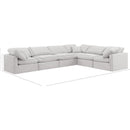 Meridian Indulge Cream Velvet Modular Sectional IMAGE 10