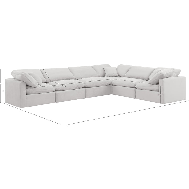 Meridian Indulge Cream Velvet Modular Sectional IMAGE 10