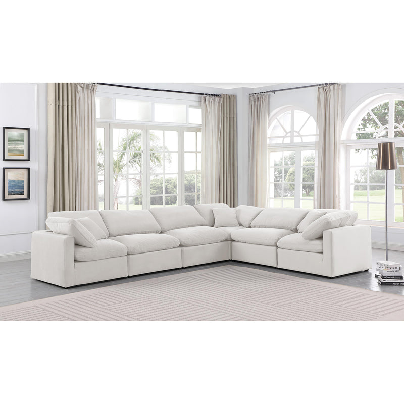 Meridian Indulge Cream Velvet Modular Sectional IMAGE 2