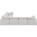 Meridian Indulge Cream Velvet Modular Sectional IMAGE 3