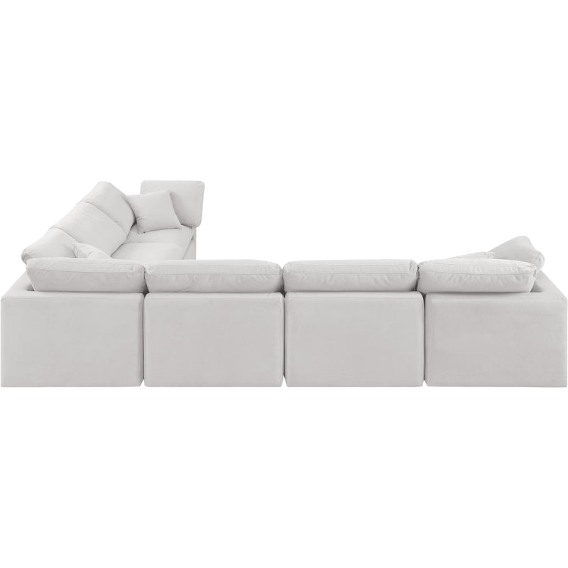 Meridian Indulge Cream Velvet Modular Sectional IMAGE 3