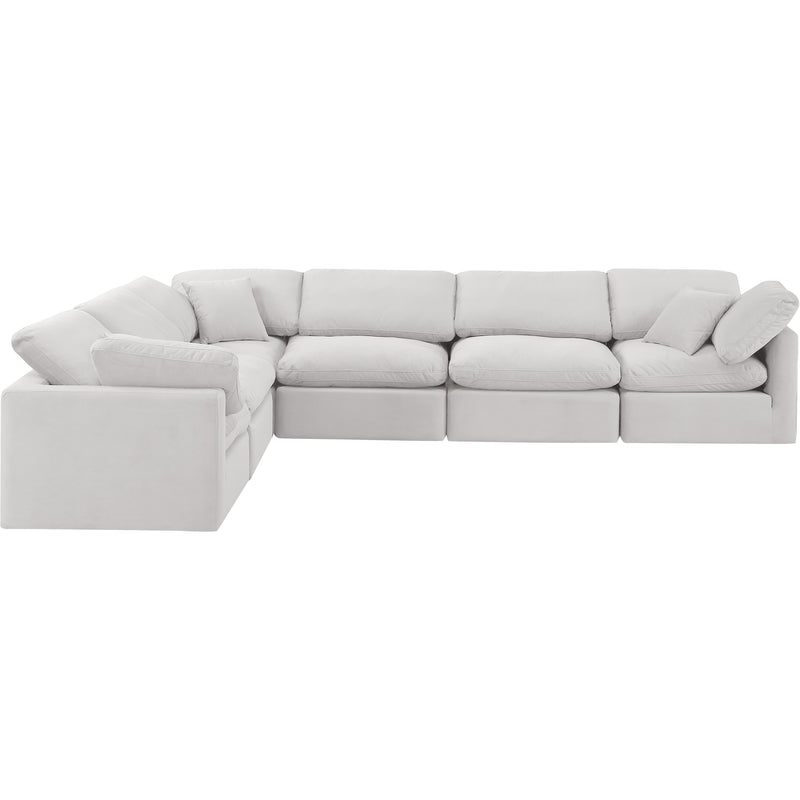 Meridian Indulge Cream Velvet Modular Sectional IMAGE 4