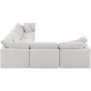 Meridian Indulge Cream Velvet Modular Sectional IMAGE 5