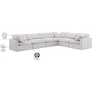 Meridian Indulge Cream Velvet Modular Sectional IMAGE 9