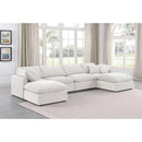 Meridian Indulge Cream Velvet Modular Sectional IMAGE 2