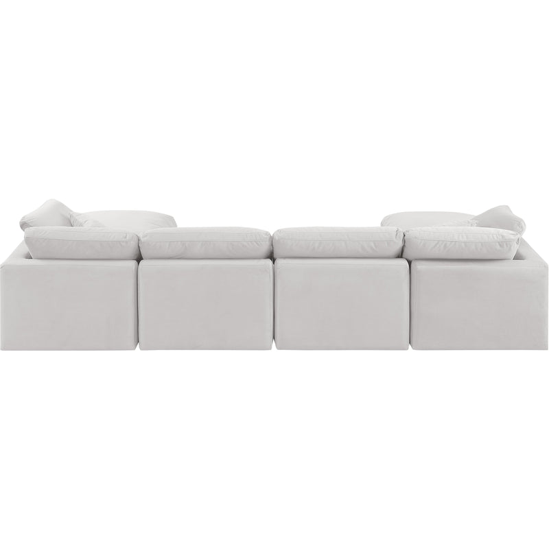 Meridian Indulge Cream Velvet Modular Sectional IMAGE 3
