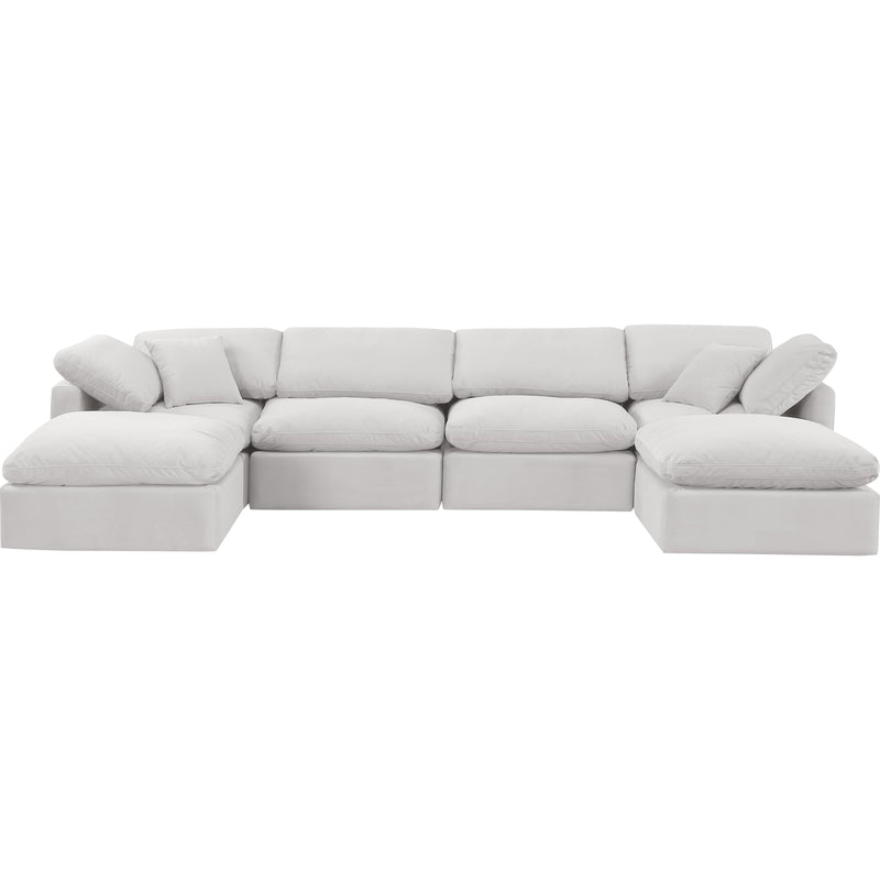 Meridian Indulge Cream Velvet Modular Sectional IMAGE 4