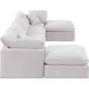 Meridian Indulge Cream Velvet Modular Sectional IMAGE 5