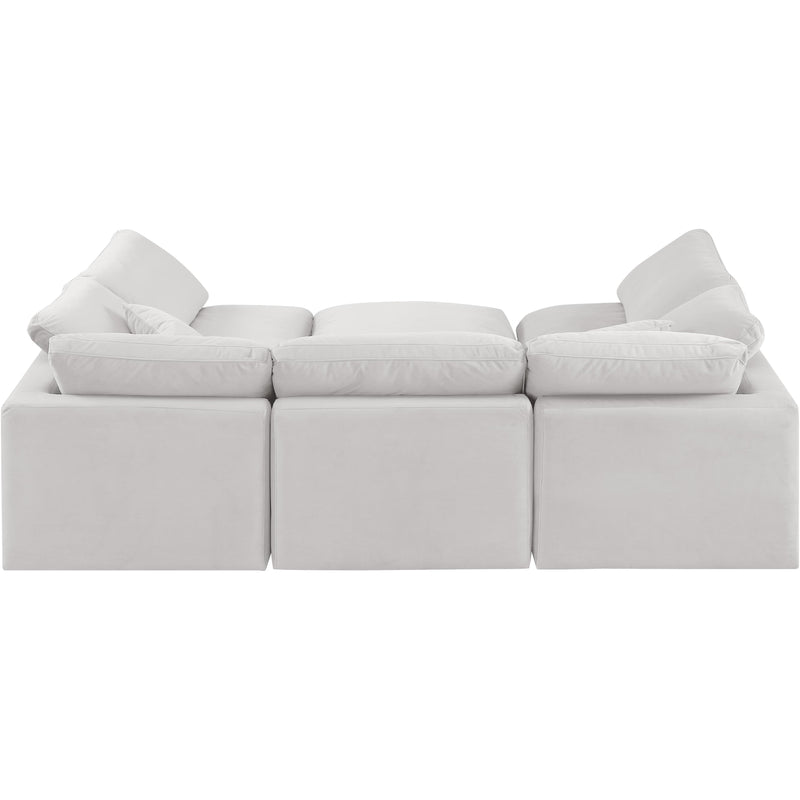 Meridian Indulge Cream Velvet Modular Sectional IMAGE 3