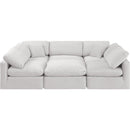 Meridian Indulge Cream Velvet Modular Sectional IMAGE 4