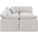 Meridian Indulge Cream Velvet Modular Sectional IMAGE 5
