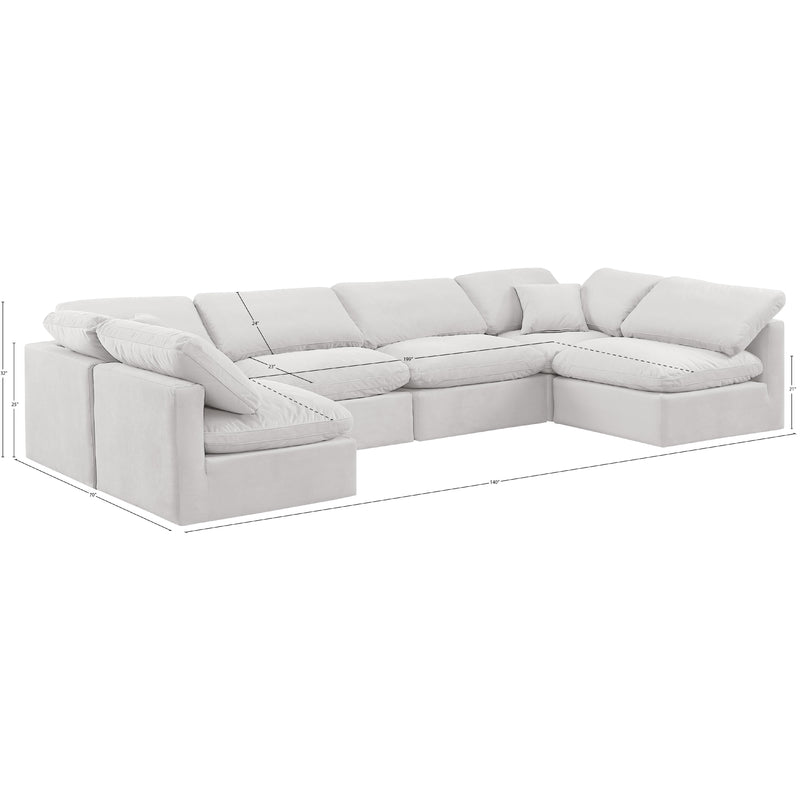 Meridian Indulge Cream Velvet Modular Sectional IMAGE 10