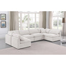 Meridian Indulge Cream Velvet Modular Sectional IMAGE 2