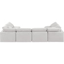 Meridian Indulge Cream Velvet Modular Sectional IMAGE 3