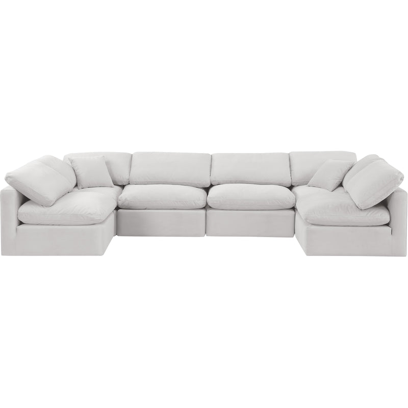 Meridian Indulge Cream Velvet Modular Sectional IMAGE 4