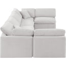 Meridian Indulge Cream Velvet Modular Sectional IMAGE 5