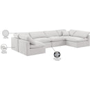 Meridian Indulge Cream Velvet Modular Sectional IMAGE 9