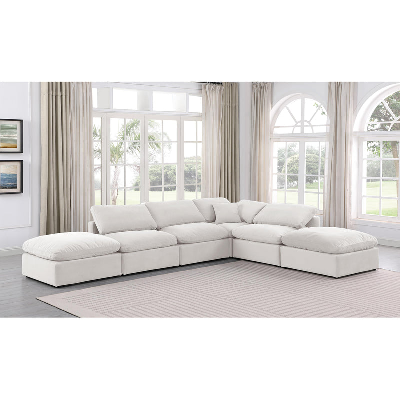 Meridian Indulge Cream Velvet Modular Sectional IMAGE 2
