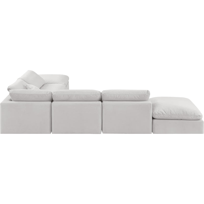 Meridian Indulge Cream Velvet Modular Sectional IMAGE 3