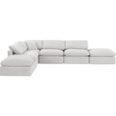 Meridian Indulge Cream Velvet Modular Sectional IMAGE 4