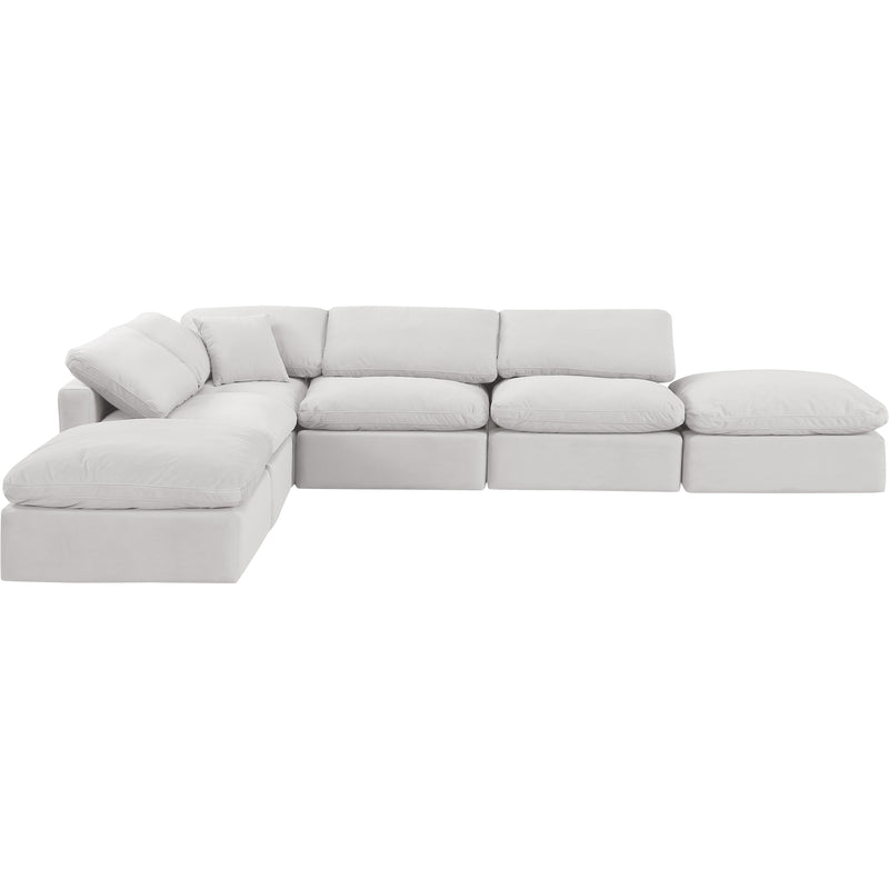 Meridian Indulge Cream Velvet Modular Sectional IMAGE 4