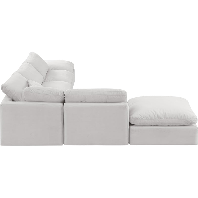 Meridian Indulge Cream Velvet Modular Sectional IMAGE 5