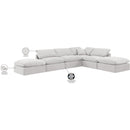 Meridian Indulge Cream Velvet Modular Sectional IMAGE 8
