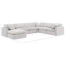 Meridian Indulge Cream Velvet Modular Sectional IMAGE 10