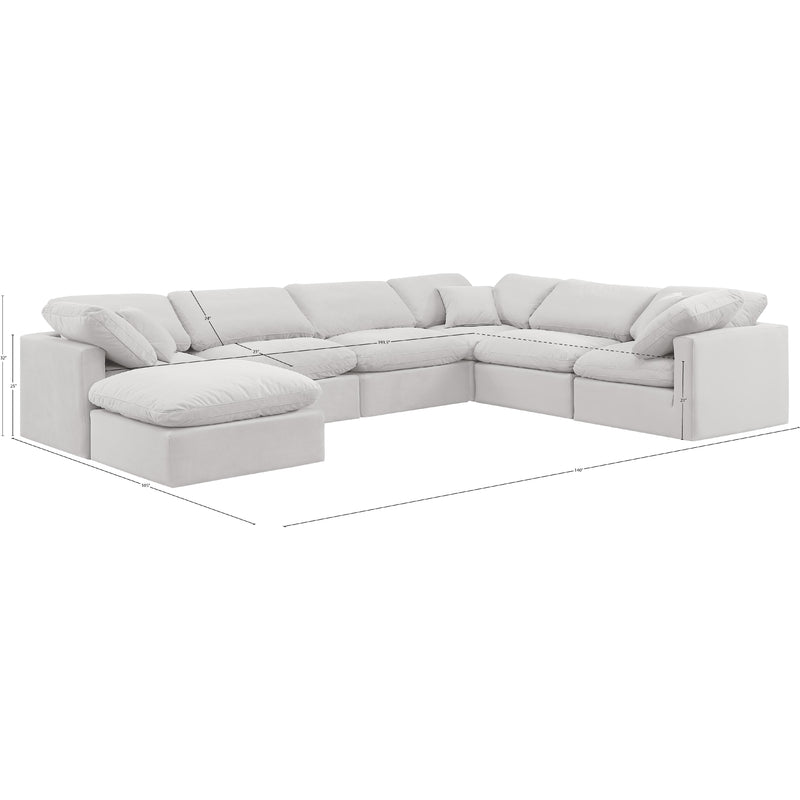 Meridian Indulge Cream Velvet Modular Sectional IMAGE 10