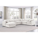 Meridian Indulge Cream Velvet Modular Sectional IMAGE 2