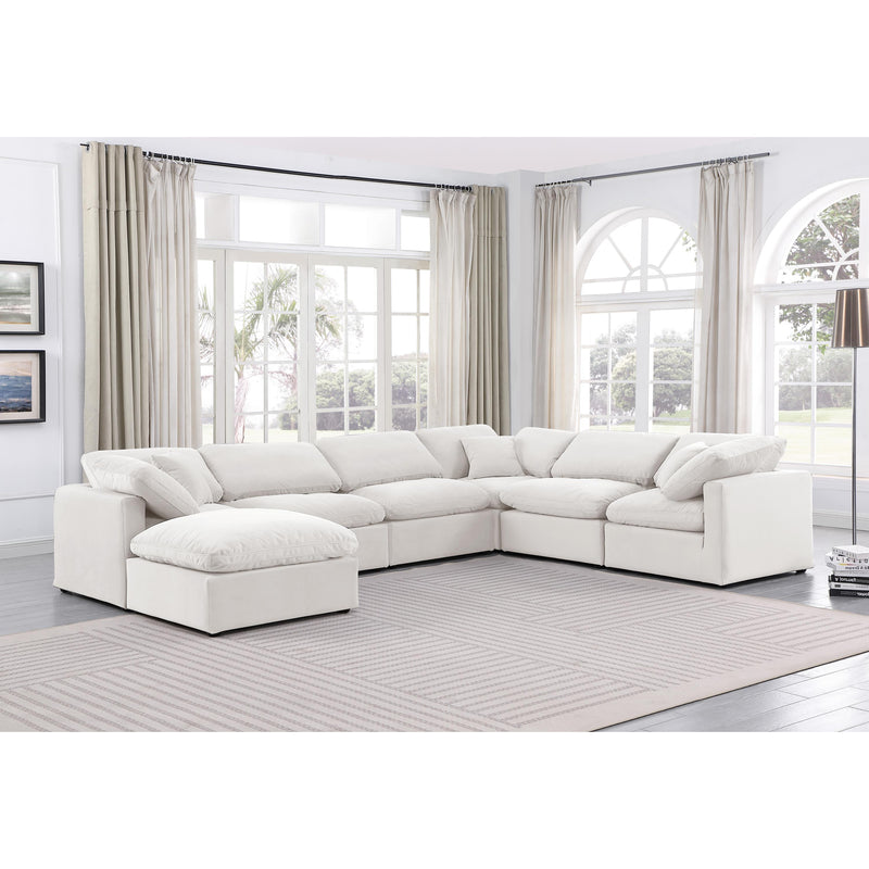 Meridian Indulge Cream Velvet Modular Sectional IMAGE 2