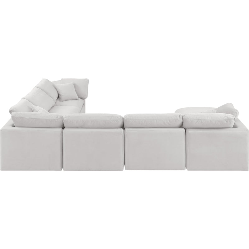 Meridian Indulge Cream Velvet Modular Sectional IMAGE 3