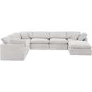 Meridian Indulge Cream Velvet Modular Sectional IMAGE 4