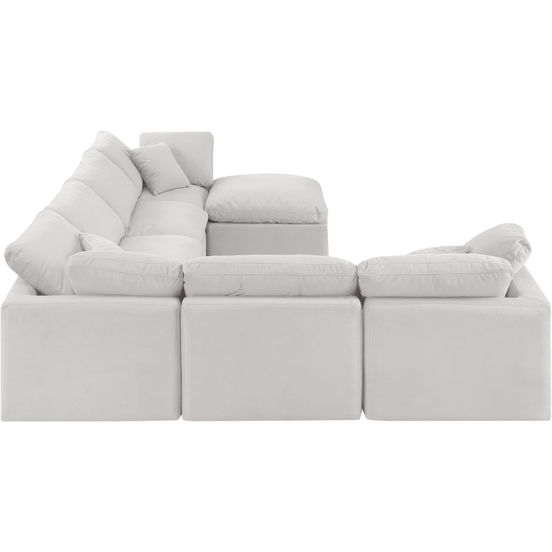 Meridian Indulge Cream Velvet Modular Sectional IMAGE 5