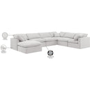 Meridian Indulge Cream Velvet Modular Sectional IMAGE 9